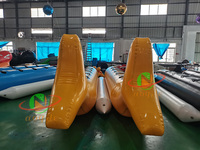 Bâche en PVC Nouveau Design Double Tube gonflable traîneau à eau jouets tube remorquable 6 sièges bateau à poissons volants