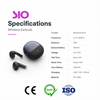 Écouteurs sans fil stéréo portables avec transmission 5.3 sur 10m, compatibles mono et bi-auriculaires