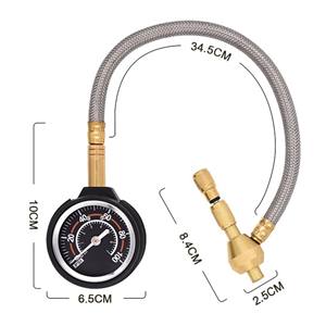 थोक 0-100 पीएसआई कार एयर रिलीज फ़ंक्शन टिकाऊ लचीले रबर एक्सटेंशन के साथ उच्च परिशुद्धता टायर दबाव गेज - Product Image 6