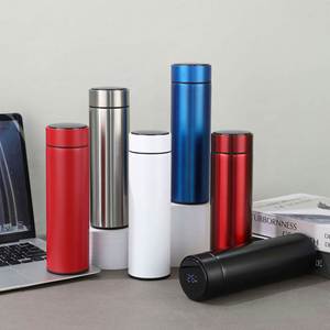 Custom Logo <b>Smart</b> Digital 304 Stainless Steel Thermos Flask 500ml Capacity Double Wall Vacuum Insulated Leak-Proof Water Bottle - Product Image 1