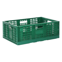 Caisse pliable de stockage en plastique de maille en plastique résistante pour des légumes et des fruits