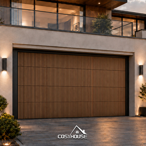 <span class=keywords><strong>Porte</strong></span> <span class=keywords><strong>de</strong></span> <span class=keywords><strong>garage</strong></span> basculante en aluminium <span class=keywords><strong>sur</strong></span> <span class=keywords><strong>mesure</strong></span>, monobloc, <span class=keywords><strong>motorisée</strong></span>, à simple panneau, pour villa moderne - Product Image 3