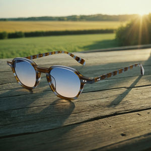 إطار نظارات منقوش عالي الجودة ، تصميم خفيف الوزن ، إطار رقيق مريح ، نظارات شمسية رجالية غير منتظمة - Product Image 2