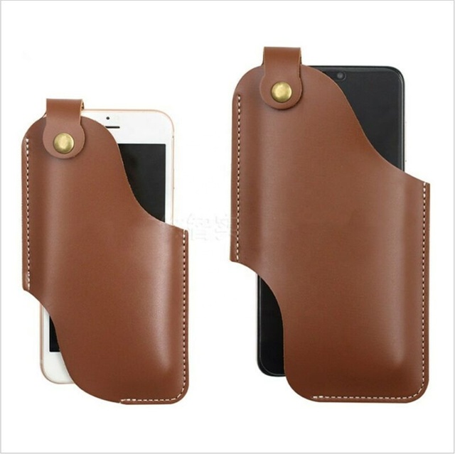 Fashion PU Leather Men Cell Phone Belt Pack Bag Vintage Loop Waist Holster Pouch Case Classic Black Brown