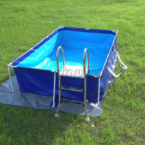 QIQU <span class=keywords><strong>50</strong></span>% de réduction sur les stocks excédentaires CA65 Safe avec pompe à filtre à sable US 110V et échelle, <span class=keywords><strong>piscine</strong></span> hors sol rectangulaire en acier métallique 13x6,5 pieds - Product Image 2