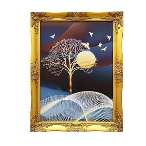 personalized multi large 50x70 sublimation blank decorative mdf mirror frame wooden picture photo frame moulding