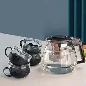 Service à thé en verre 5 pièces grande capacité avec filtre Kung Fu pour <span class=keywords><strong>la</strong></span> maison, <span class=keywords><strong>la</strong></span> restauration et les cafés - Product Image 3
