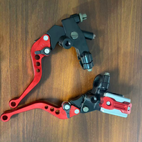 Pompe de frein en alliage d'aluminium CNC 22 mm avec couvercle de poignée, kit combiné de frein à disque hydraulique avec bouchon de frein à main