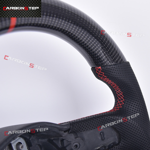 Volant en Fiber de carbone à bas <span class=keywords><strong>prix</strong></span> en Stock pour <span class=keywords><strong>Audi</strong></span> Q5 Q7 A6 C6 Q8 SQ5 Q3 TTS TT MK2 A8 S5 A3 - Product Image 5