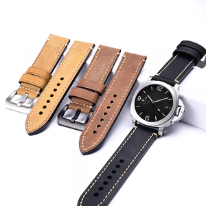 <span class=keywords><strong>Bracelet</strong></span> de <span class=keywords><strong>montre</strong></span> en cuir véritable JINKAIYUE Rough Crazy Horse pour 22 mm 26 mm PN111-6 - Product Image 5