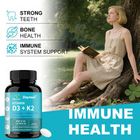 Gélules de Vitamine D3 + K2 à Marque Blanche, Haute Puissance MK7 & P-5-P, Complément Alimentaire OEM