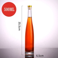 Vide 175ml 375ml 500ml spiritueux liqueur vodka whisky bouteilles en verre de vin avec liège