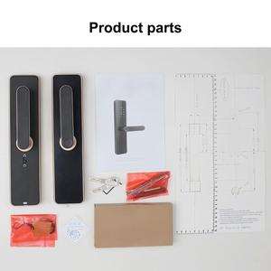 מנעול דלת חכם: טביעת אצבע מוליכת למחצה + סיסמה וירטואלית + שלט APP, גוף נעילה אוטומטי - Product Image 4