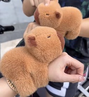 Nouveau Belle Kawaii Capybara Animal En Peluche Main Anneau Bracelet Bracelet Slap Snap Wrap Enfants Cadeau D'anniversaire En Peluche Jouets