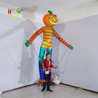 Costume gonflable mignon de tête de démon de marionnette gonflable de tête de diable de marche de défilé de rue extérieur
