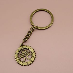 Portachiavi Numerato a Forma di Ingranaggio in Lega di Bronzo Anticato, Stile Steampunk, per Regali agli Ingegneri - Product Image 4