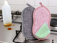 Éponge de nettoyage de cuisine super absorbante et réutilisable double face Éponge de savon à vaisselle en cellulose de polyester pour laver la vaisselle Réutilisable