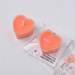 Vela Pequeña de Cera de Coco en Forma de Corazón, Lujosa, para Bodas, Recuerdo Creativo, Festival Qixi, Vela Aromática para Crear Atmósfera y Fragancia - Product Image 4