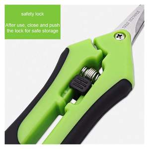 Tijeras de podar de punta recta de acero inoxidable, suministros de jardín, ramo de seto de ramitas de frutas, tijeras de mano, herramientas para bonsái - Product Image 6