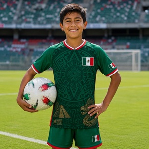 2026 2027 Ensemble d'uniformes personnalisés pour enfants des équipes nationales <span class=keywords><strong>du</strong></span> <span class=keywords><strong>monde</strong></span>, T-shirt d'entraînement rétro original <span class=keywords><strong>du</strong></span> Mexique, Maillot de football <span class=keywords><strong>du</strong></span> Mexique pour enfant - Product Image 1