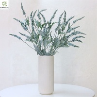 Vente en gros de fleurs artificielles de sauge Salvia en soie floquée de lavande pour la décoration de fête d'hôtel et de maison de mariage