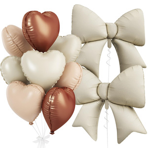 Set di 10 <span class=keywords><strong>Palloncini</strong></span> a Forma di Fiocco Opachi in Foil per Decorazioni di Compleanni, Matrimoni, Baby Shower, <span class=keywords><strong>Palloncini</strong></span> ad Elio - Product Image 5