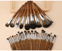 Lot de 40 pinceaux de maquillage professionnels de gros volume pour les yeux et le fond de teint, avec sac, marque distributeur, vente en gros