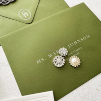 Tarjeta de Invitación de Boda Clásica de Lujo, Diseño Elegante en Relieve, Tamaño Personalizado, Impresión Tipográfica a Color, Impresión en Papel de Lujo