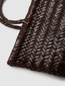 Custom High Quality Dragon Diffusion Bags Braided Leather Handmade Women Ladies PU Leather Woven <strong>Small</strong> <strong>Basket</strong> Tote Bag Handbag - Product Image 5