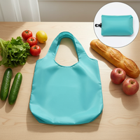 Sac de courses pliable réutilisable en polyester personnalisé, sac de courses pliable imperméable avec logo, sac fourre-tout pliable réutilisable