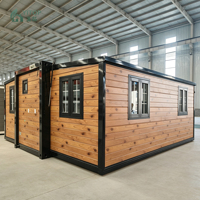 Casa Contenedor Expandible de 10 pies, 20 pies, 30 pies, 40 pies, Techo Impermeable, Casas Modulares Prefabricadas, Espacio de Oficina Móvil, Casa Plegable