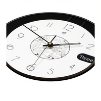 Jam Dinding Bulat Logam Modern Nordik dengan Ornamen Rusa Jam Dinding Kuarsa Pendulum Senyap untuk Dekorasi Rumah
