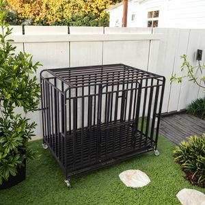 Design personalizzato casa per animali domestici gabbie in metallo arte Husky temporaneo box grande gatto cuccia all'aperto con doppie porte per cani - Product Image 3