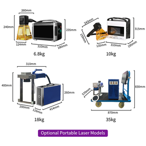 Zixu kim loại nhôm cố định tài sản thẻ và nhãn Máy in di động với mã vạch 50W 30W 20W sợi Laser đánh dấu máy - Product Image 6