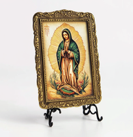 Promotion Exceptionnelle : Artisanat Religieux Classique – Miroir Design Vierge Marie, Icône Catholique Rectangulaire Décorative