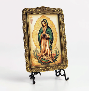 古典的な宗教工芸品の鏡、聖母マリアのカトリックの聖像、長方形の装飾品 - Product Image 5