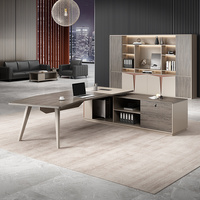 Scrivania Moderna in Legno MFC per Ufficio, Tavolo da Lavoro per Dirigenti, Set di Mobili per CEO e Manager, per Ufficio o Casa, Certificato CE