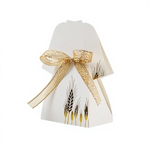 Cajas de Cartón <span class=keywords><strong>para</strong></span> Dulces y Regalos de Bautizo Religioso, Pequeñas Cajas de Regalo <span class=keywords><strong>para</strong></span> Primera Comunión, Materiales Reciclados, Papel Dorado - Product Image 2