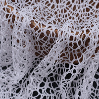 Tela Jacquard de Poliéster 100% Transpirable, Blanca e Irregular, con Diseño de Telaraña, para Ropa de Mujer y Embalaje de Flores