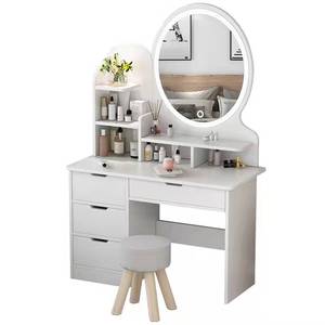 Muebles Decorativos Importados, Juego de Mesa de Maquillaje y <span class=keywords><strong>Cama</strong></span> de Plástico MDF y Pino para Hotel, en Paquete Plano - Product Image 5