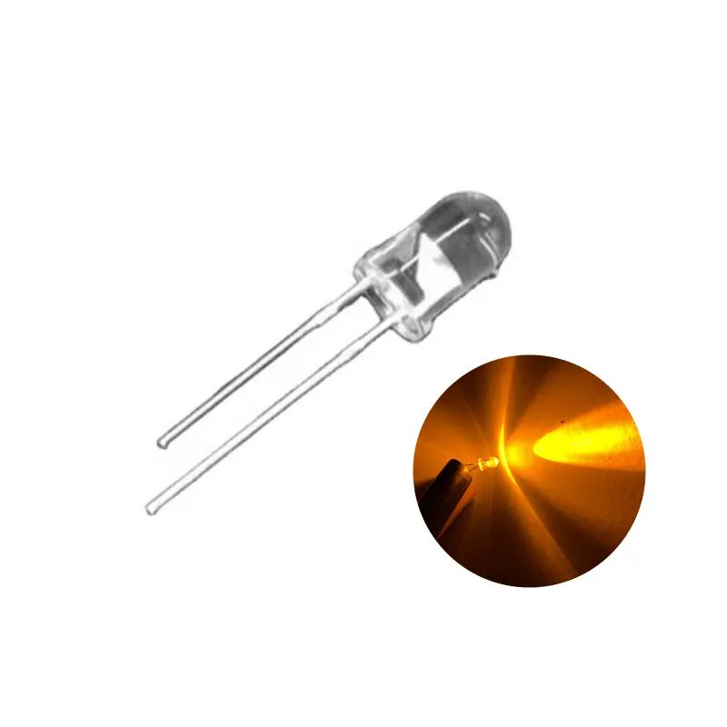 [Verkeerslichten Serie] Geel Amber Kleur 590nm 595nm 45deg 30000mcd Led Ronde 5Mm Diodes Voor Verkeerslichten