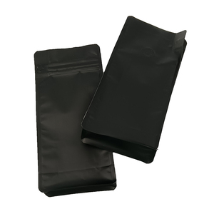 Sacchetti di chicchi di caffè a goccia stampati personalizzati con fondo piatto compostabile kraft personalizzati che confezionano con valvola e cerniera - Product Image 2