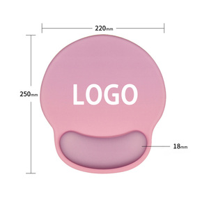 Alfombrilla de ratón de gel de silicona redonda bonita púrpura de diseño personalizado con soporte de reposamuñecas para ordenador portátil y oficina - Product Image 6