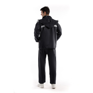 Impermeable Reflectante Moderno de Alta Calidad, Chaqueta de Lluvia de <span class=keywords><strong>2</strong></span> Piezas de Tela Oxford con Capucha de PVC, Ajuste Universal para Actividades al Aire Libre y Senderismo - Product Image 6