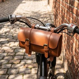 Bolsa de Manillar de Bicicleta Impermeable, Moderna y Portátil, de Cuero PU, Envío Rápido, Regalos de Bienvenida para Ciclistas - Product Image 1