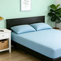 Draps de lit ajustés et plats, doux pour la peau, à haute teneur en argent, avec cordon de mise à la terre pour la récupération énergétique et un meilleur sommeil