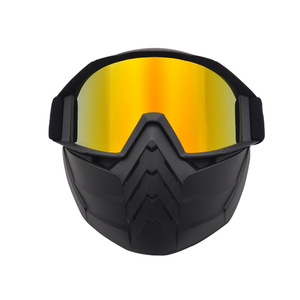 Lunettes de moto à monture complète, lentille sphérique en polycarbonate, anti-buée, pour sports de plein air, protection UV pour hommes - Product Image 1