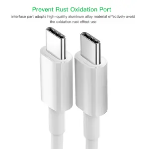 3A 65W מהיר טעינה מהיר תשלום 1m USB C כדי סוג C פ"ד USB-C כבל עבור Macbook Xiaomi huawei סמסונג