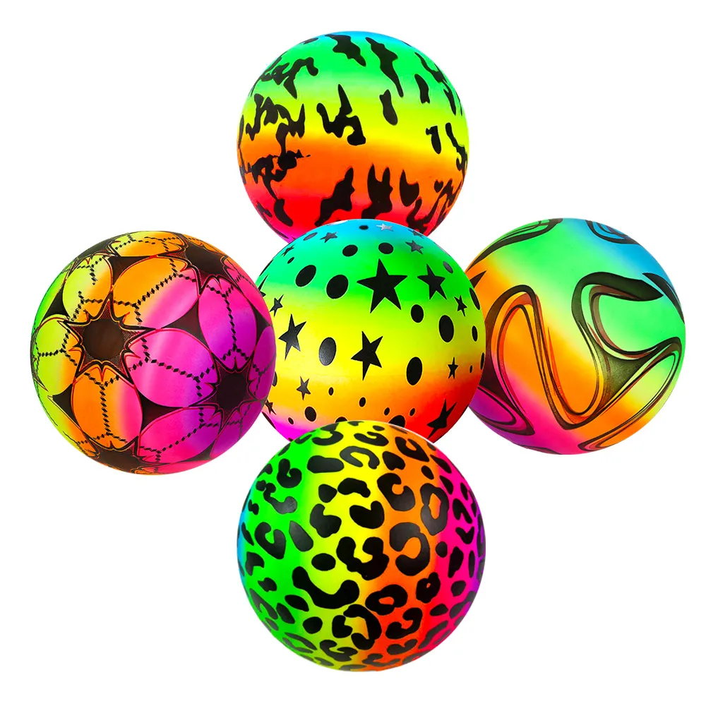 YexiカラフルインフレータブルボールレインボーシリーズPVCボール子供用ミニ防水おもちゃボールスイミングプールキッドギフトAQ8A851