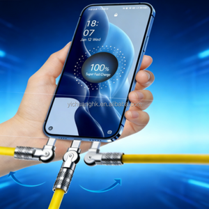 Cable de Carga Rápida USB 3.0 Tipo-C de 120W 5A con Cabezal Metálico Giratorio de 180 Grados y Diseño en Ángulo para Cables de Datos Gruesos - Product Image 2